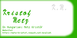 kristof metz business card