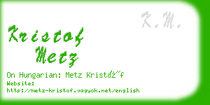 kristof metz business card